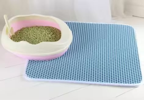 Double Layer Cat Litter Mat Waterproof Non-Slip Trapping Mat for Litter Box