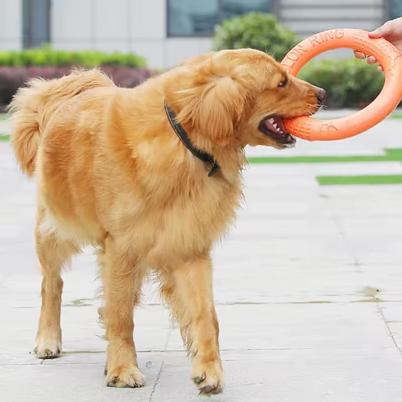 EVA Dog Flying Disc Toy lnteractive Training Ring Puller for Active Dogs