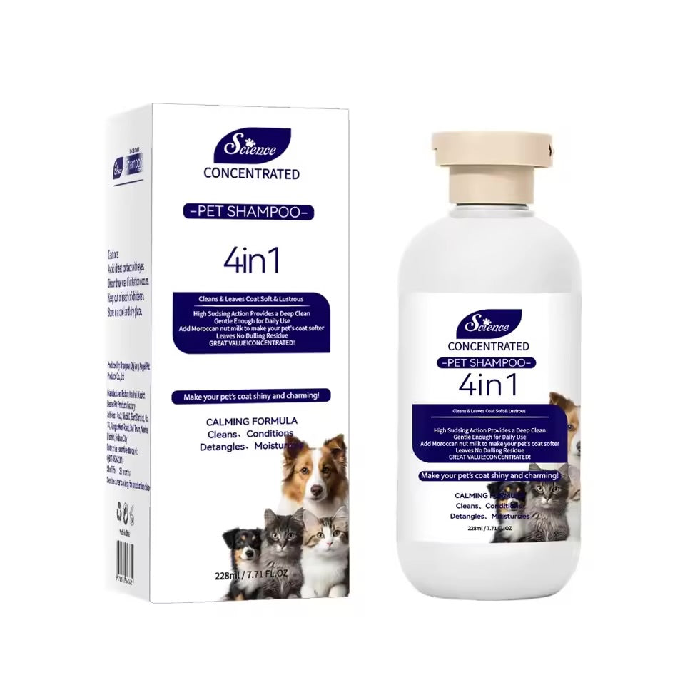 Soothing Pet Grooming Shampoo Hypoallergenic Formula for Sensitive Skin Cats & Dogs