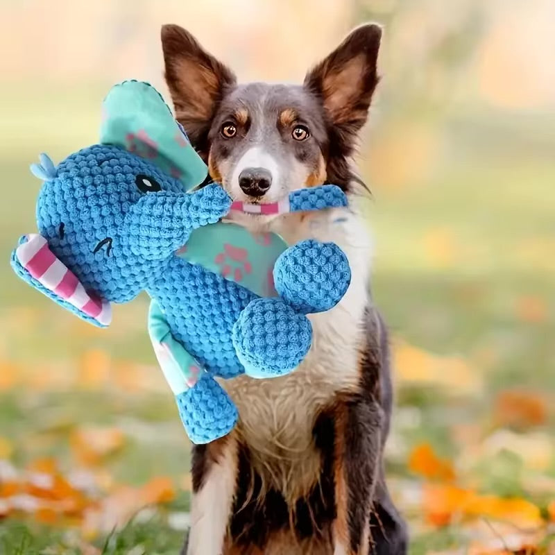 Cute Animal Squeaky Dog Chew Toy Bite Resistant Interactive Plush Toy for Puppies