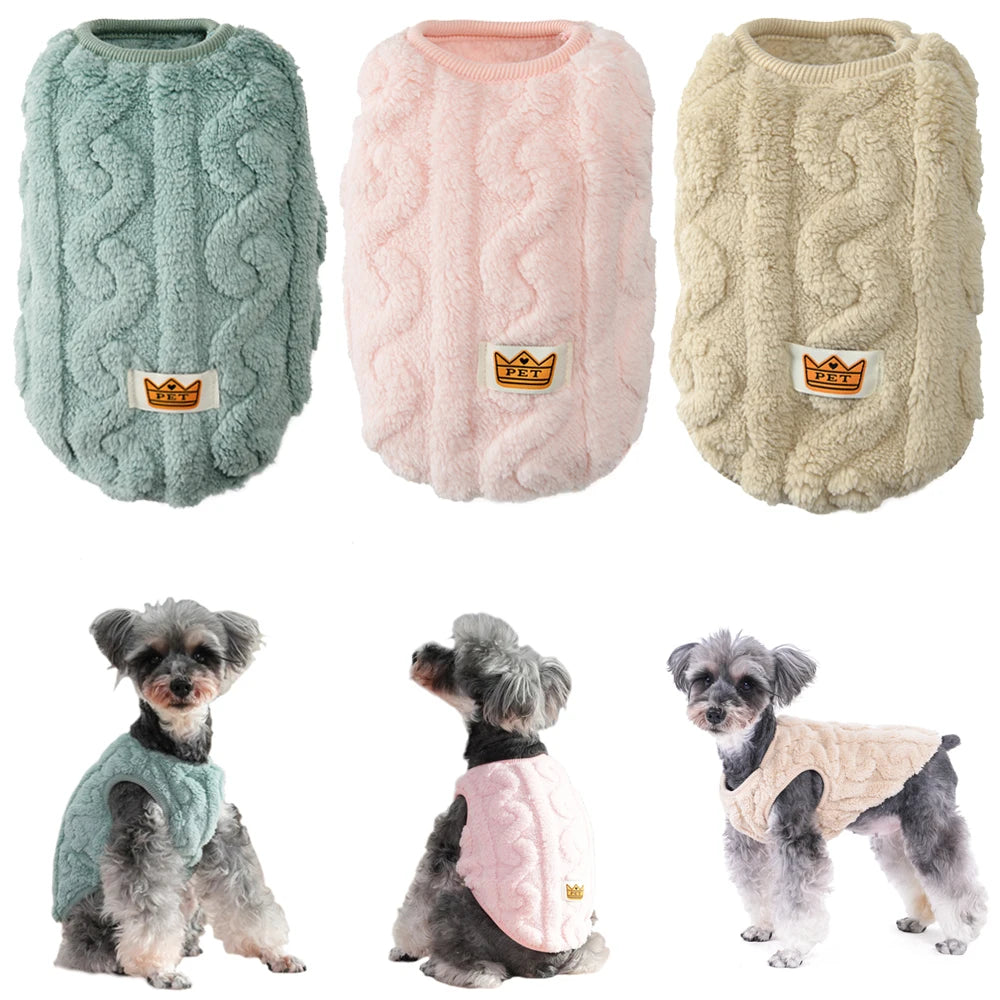 Soft Fleece Pet Sweater Warm Winter Vest Costume for Small Dogs & Cats