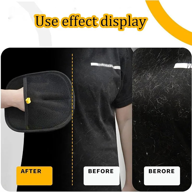 Double Sided Pet Hair Removal Gloves Reusable Fur Remover for Sofa Carpet & Furniture