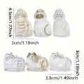 Pet Hair Memorial Keychain Cute Cat & Dog Shape Keepsake Bottle for Pet Lovers