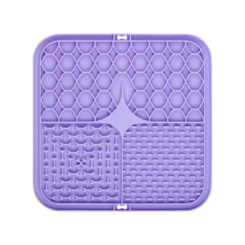 Silicone Pet Lick Mat Slow Feeder & Bath Distraction Suction Pad for Dogs & Cats