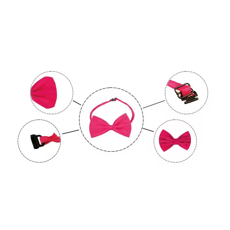 Adjustable Pet Bow Tie Collar Necklace Cute Accessory for Dogs & Cats