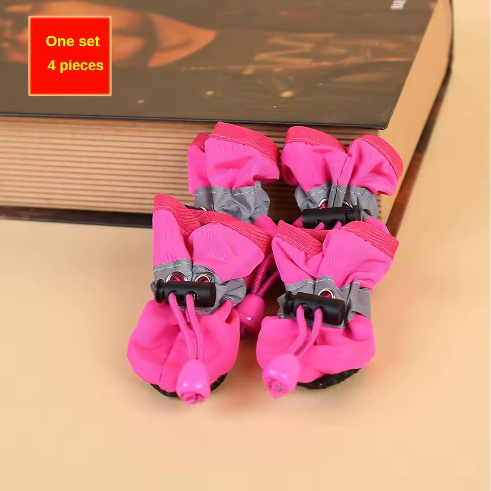Waterproof Dog Rain Boots Non-Slip Protective Paw Shoes for Small Dogs