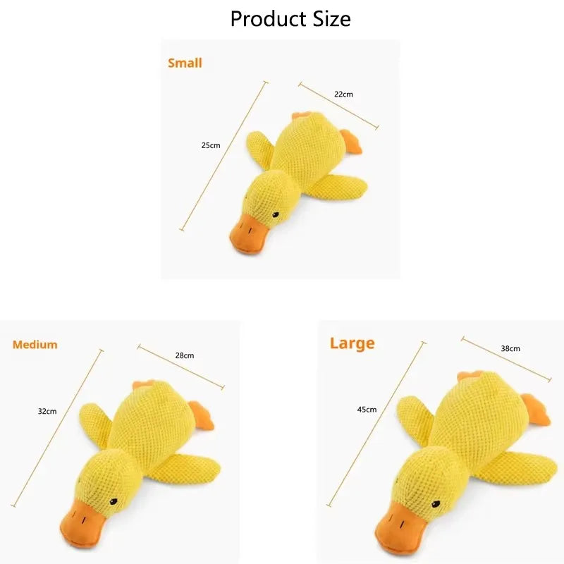 Cute Duck Plush Dog Toy Stress Relief Hugging Doll for Dogs & Puppies
