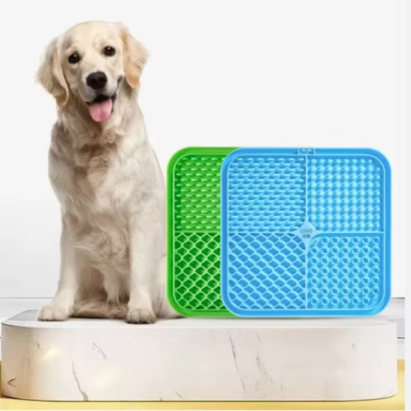 Silicone Pet Lick Mat Slow Feeder & Bath Distraction Suction Pad for Dogs & Cats