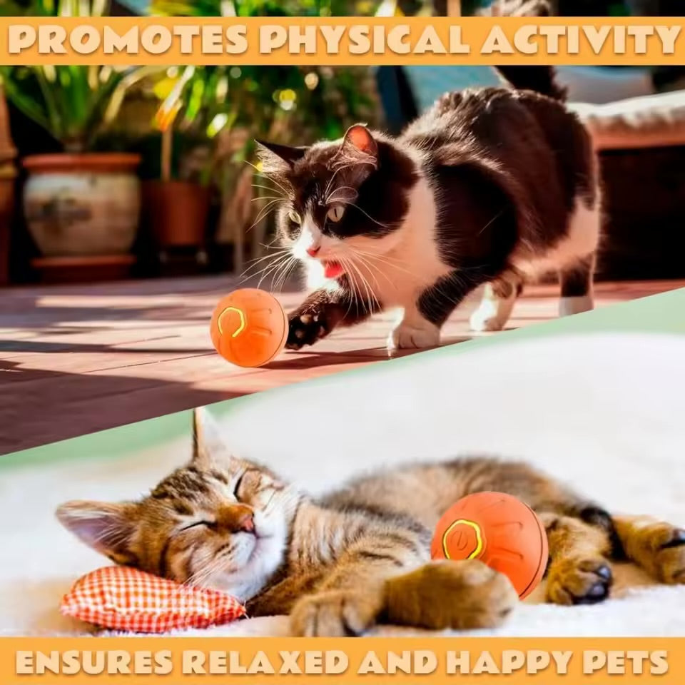 Smart Electric Bouncing Pet Ball Automatic Random Motion Toy for Cats & Dogs