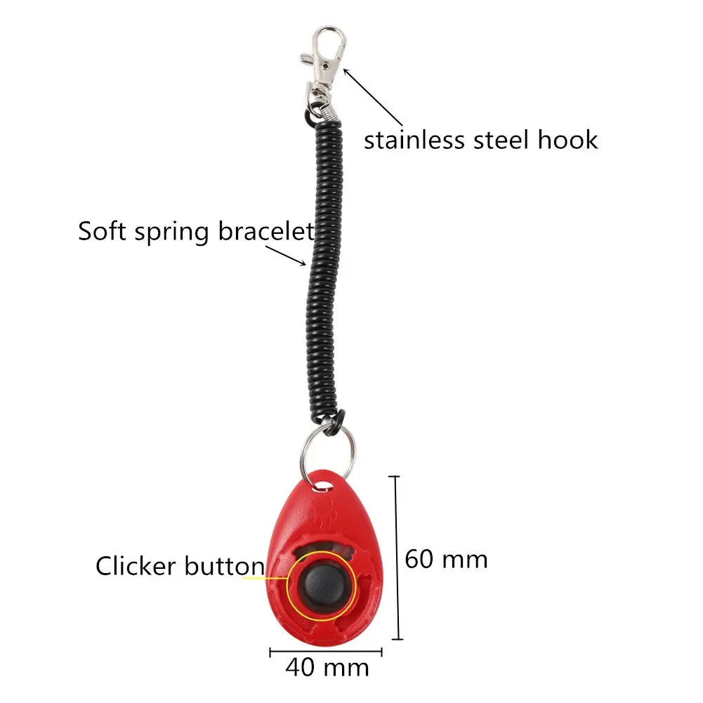 Dog Training Clicker Adjustable Wrist Strap Sound Trainer for Dogs & Cats