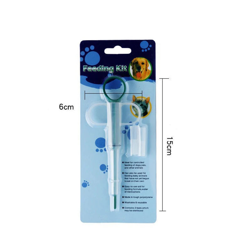 Silicone Pet Feeding Syringe Safe Medicine & Liquid Feeder for Cats & Small Pets
