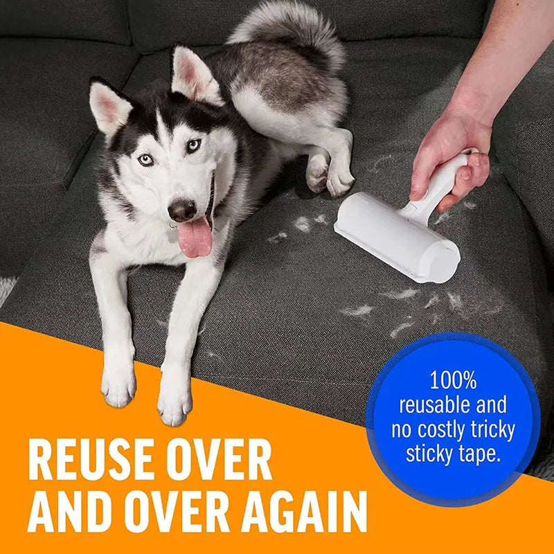 Self Cleaning Pet Hair Remover Roller One Hand Lint Roller for Dog & Cat Hair