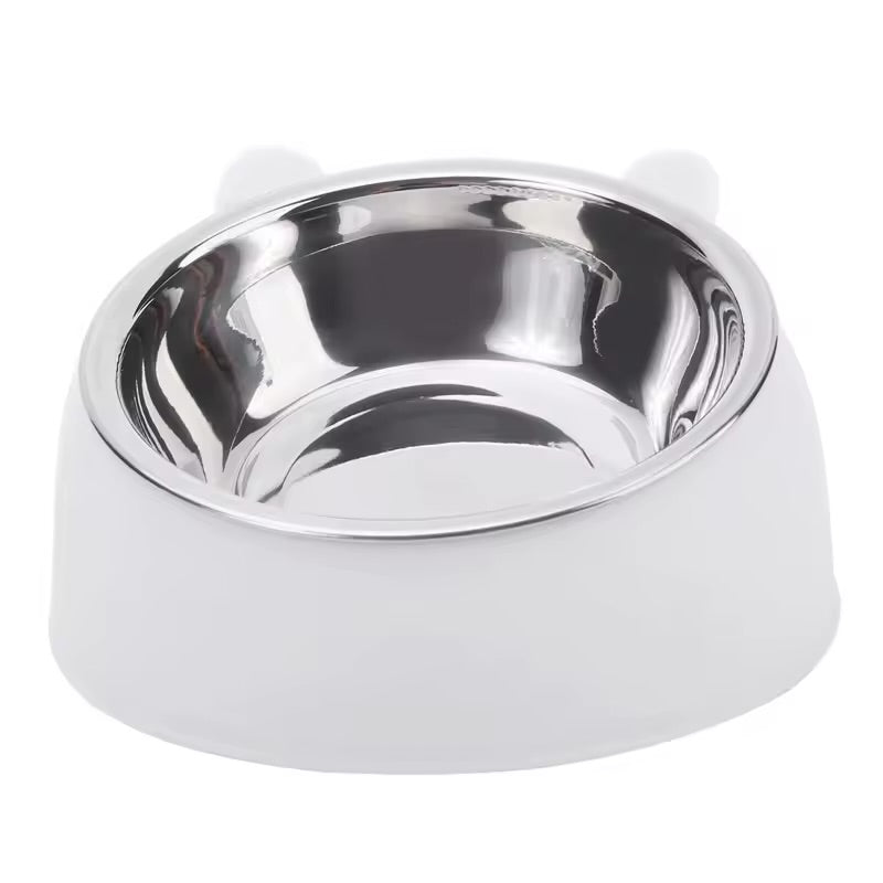 Stainless Steel Inclined Pet Bowl Tilted Feeding Bowl Set for Cats & Dogs