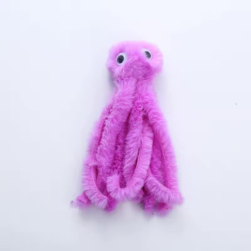 Cute Octopus Plush Cat Toy Bite Resistant Interactive Play Toy for Cats