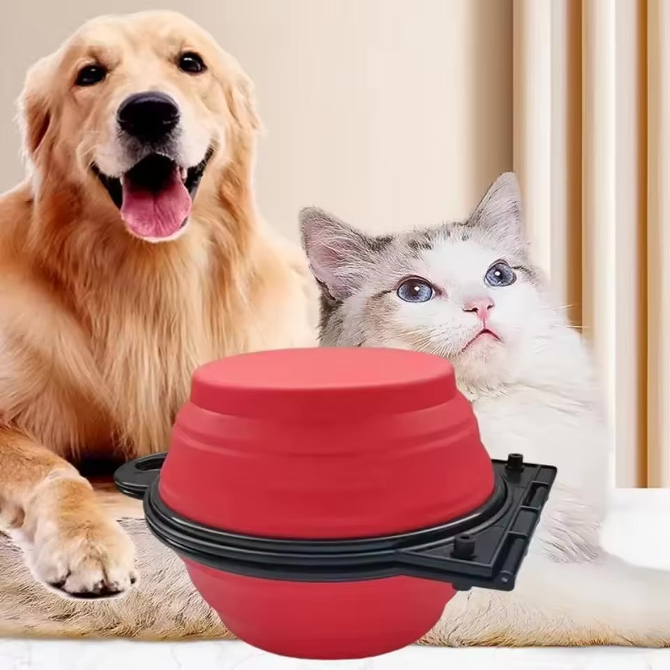 2-in-1 Foldable Pet Travel Bowl Portable Dual Food & Water Bowl for Dogs & Cats
