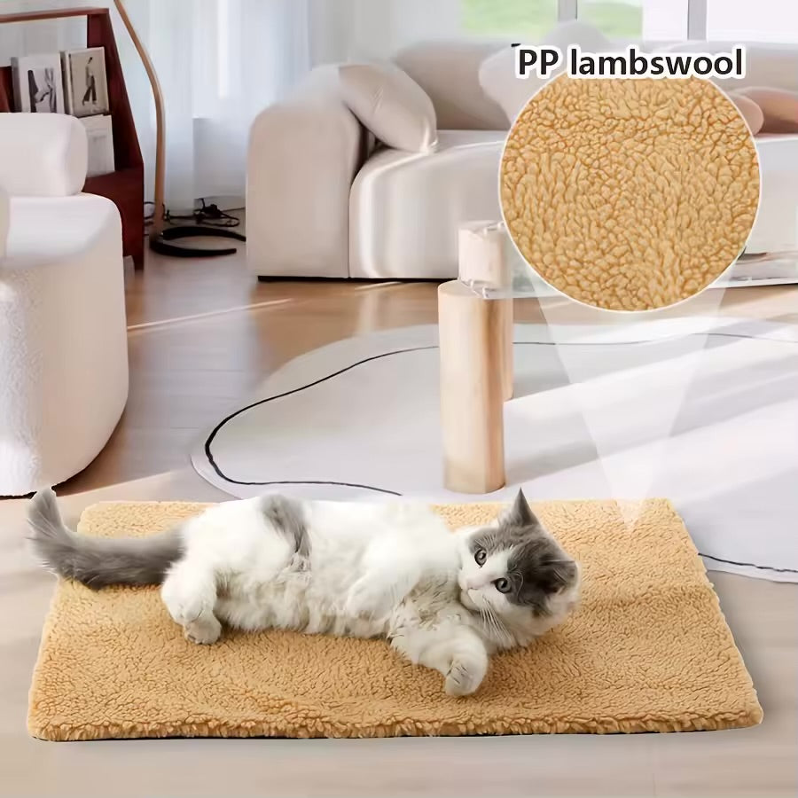 Electric-Free Thermal Pet Warming Pad Self Heating Anti-Slip Mat for Cats & Dogs