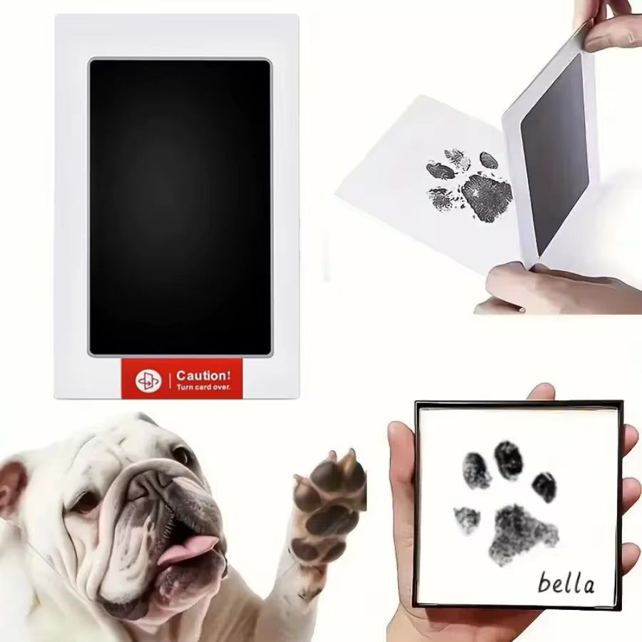 Pet Paw Print Ink Pad Kit Safe NonToxic Inkless Keepsake for Cats & Dogs