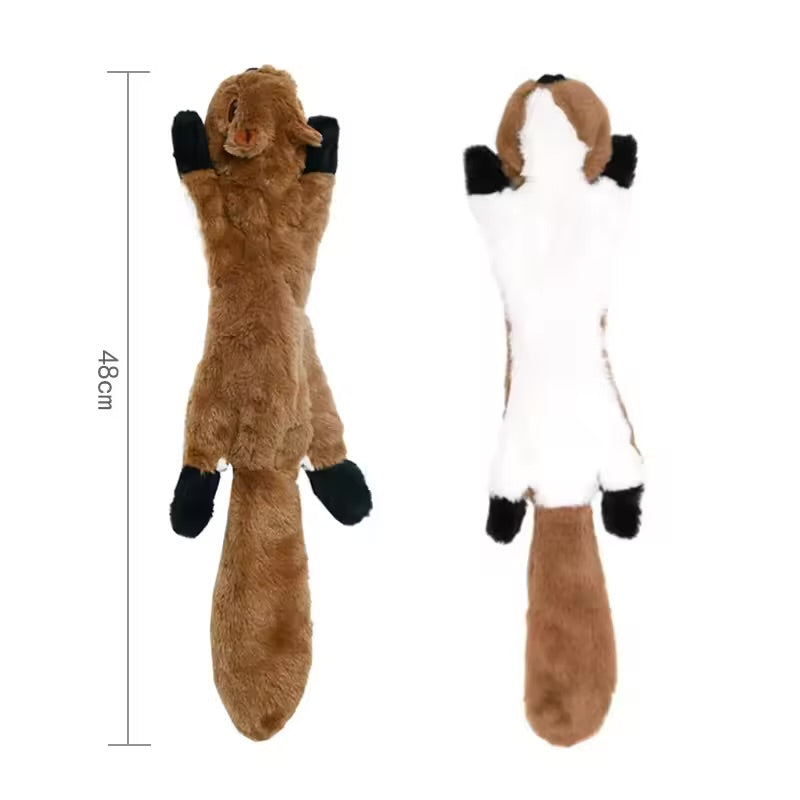 45cm Simulated Animal Plush Dog Toy No Stuffing Squeaky Crinkle Chew Toy for Dogs