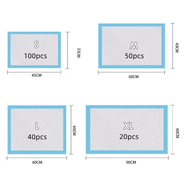 Disposable Puppy Training Pee Pads Absorbent Odor Control Quick Dry Dog Toilet Mats