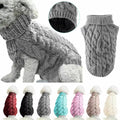 Knitted Pet Sweater Cozy Twist Pattern Warm Winter Clothing for Small Dogs & Cats