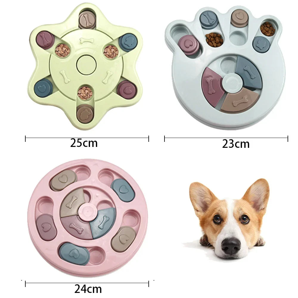Dog Puzzle Feeder Toy Interactive Slow Feed IQ Bowl for Cats & Dogs