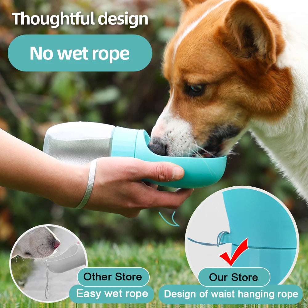 “Portable Dog Water Bottle & Travel Bowl — 500ml Leak-Proof Dispenser for Walks & Hiking”