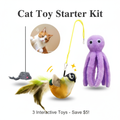 Cat Toy Starter Kit - 3 Interactive Toys Bundle